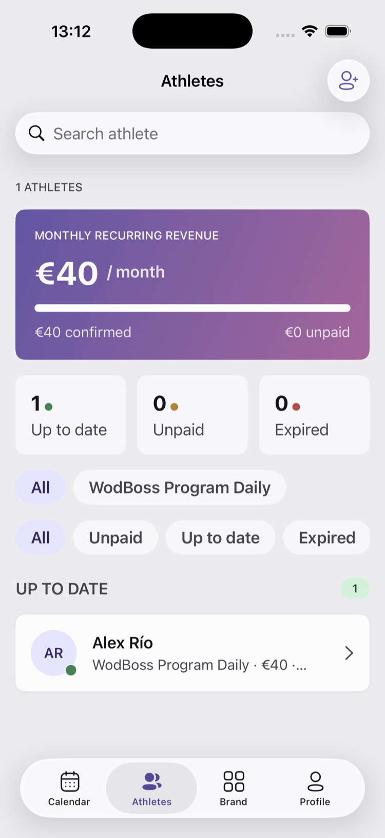 Coach dashboard